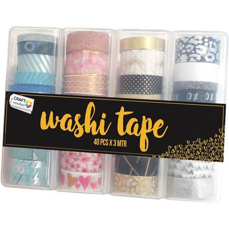 Washi Tape 40pcs X 3mtr | 40 verschillende designs